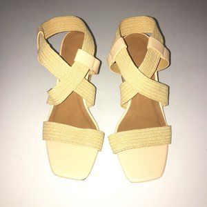 NEW Nude Color Elastic Strap Sandals